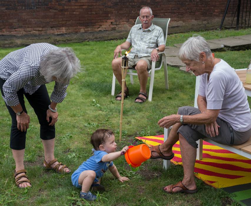 Joyce. Edgar, Ronnie, and Baiba.<br />August 4, 2012 - At Julian and Gisela's in Brooklyn, New York.