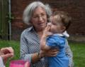 Joyce with Edgar.<br />August 4, 2012 - At Julian and Gisela's in Brooklyn, New York.