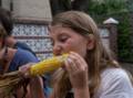 Marlene chomping on some corn.<br />August 4, 2012 - At Julian and Gisela's in Brooklyn, New York.