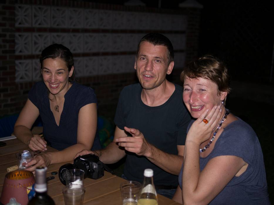 Gisela, Meinhard, and Monika.<br />August 4, 2012 - At Julian and Gisela's in Brooklyn, New York.