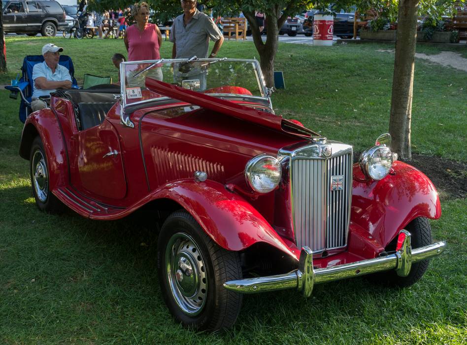 An earlly '50s MG?<br />Antique auto show at Skips.<br />August 25, 2012 - Merrimac, Massachusetts.