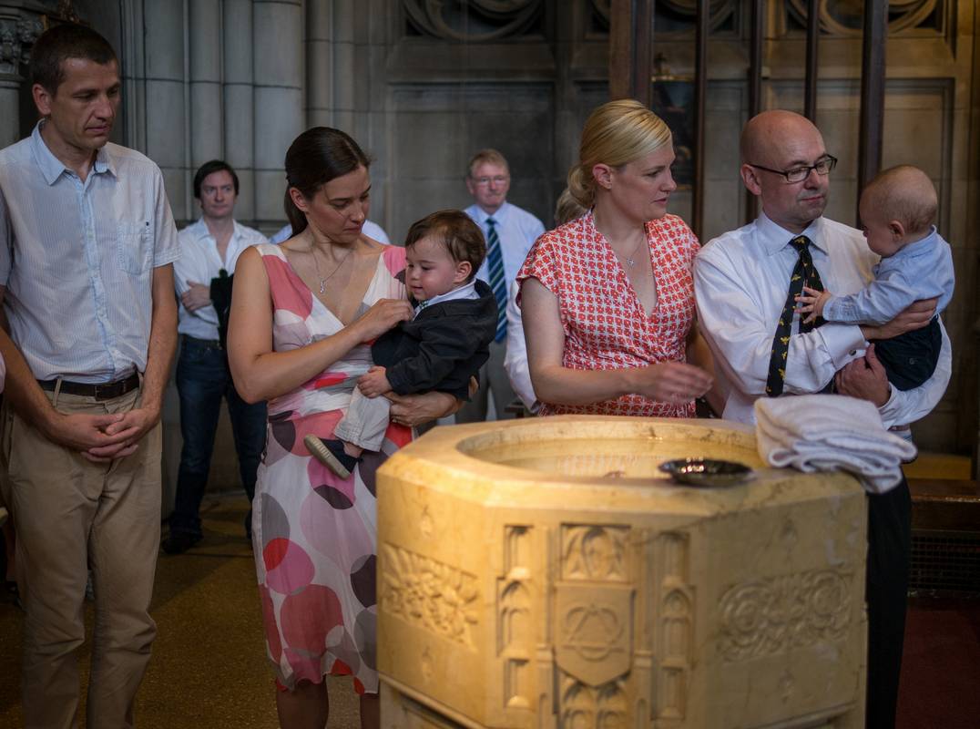 Godfather (and uncle) Meinhard, Gisela and Edgar<br />and Cynthia, Jim, and Benjamin.<br /> Edgar's and Benjamin's Christening<br />August 5, 2012 - Queen of All Saints Church, Brooklyn, New York.