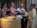 Gisela with Edgar, Cynthia, Jim with Bengamin and Rev. Sullivan.<br />Edgar's and Benjamin's Christening<br />August 5, 2012 - Queen of All Saints Church, Brooklyn, New York.