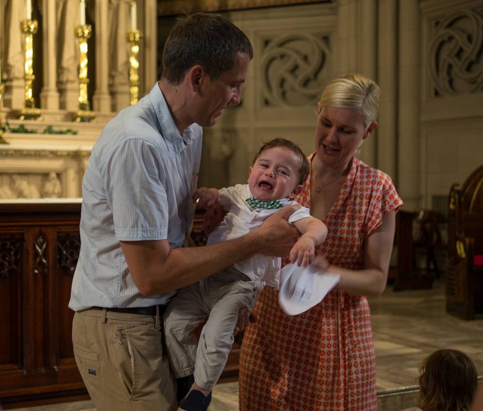 Meinhard, Edgar, and Cynthia.<br />Edgar's and Benjamin's Christening<br />August 5, 2012 - Queen of All Saints Church, Brooklyn, New York.