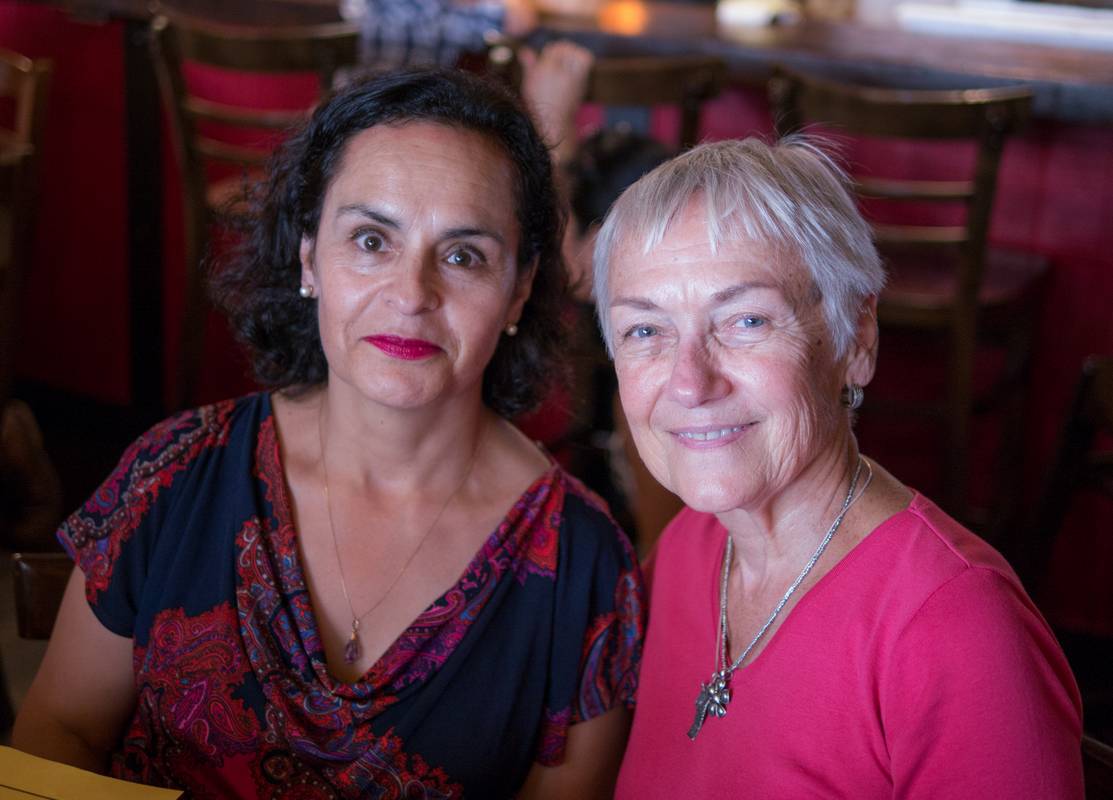 Carla and Baiba, Edgar's Spanish speaking nanny and grandmother, respectively.<br />After Edgar's and Benjamin's Christening.<br />August 5, 2012 - Anima Italian Bistro in Brooklyn, New York.