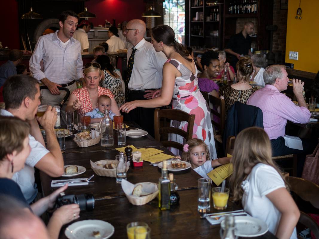 After Edgar's and Benjamin's Christening.<br />August 5, 2012 - Anima Italian Bistro in Brooklyn, New York.