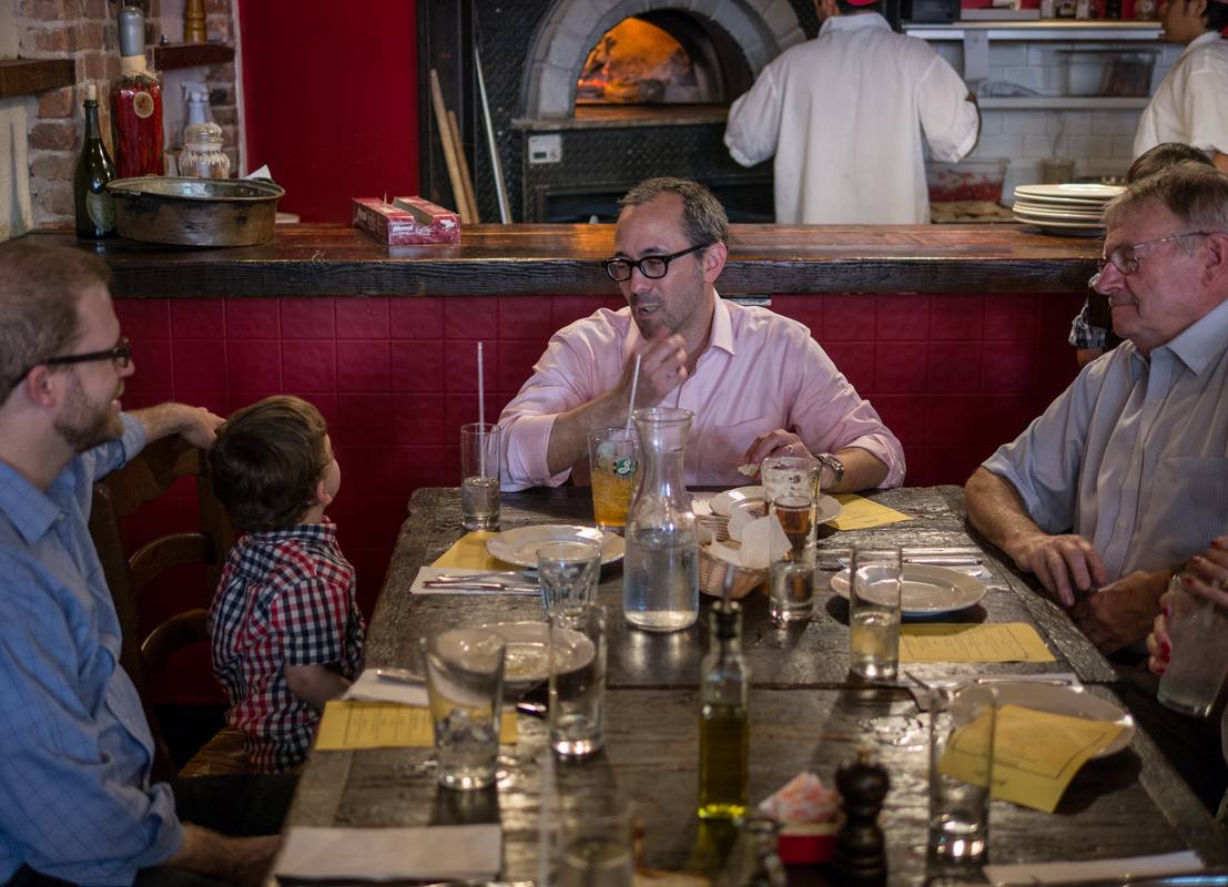 After Edgar's and Benjamin's Christening.<br />August 5, 2012 - Anima Italian Bistro in Brooklyn, New York.