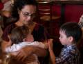 Carla, Edgar, and friend.<br />After Edgar's and Benjamin's Christening.<br />August 5, 2012 - Anima Italian Bistro in Brooklyn, New York.