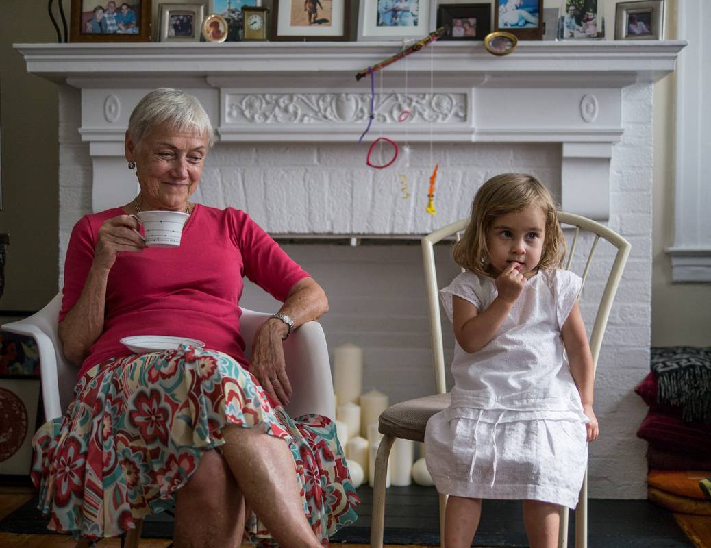 Baiba and granddaughter Alina.<br />Edgar's Christening and first birthday.<br />August 5, 2012 - At Julian and Gisela's in Brooklyn, New York.