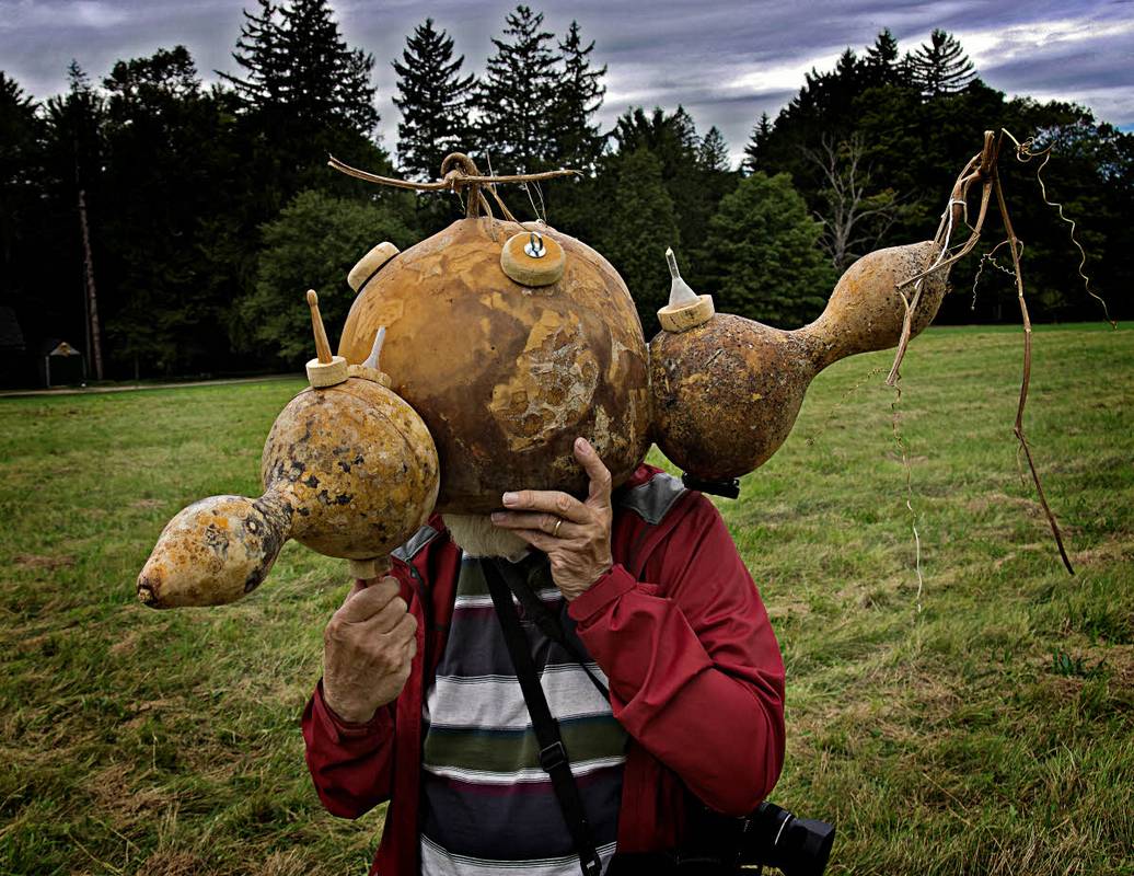 Egils under 'The Gordo Krell IQ Machine' (photo by John Geesink).<br />Sept. 9, 2012 - Maudslay State Park, Newburyport, Massachusetts.