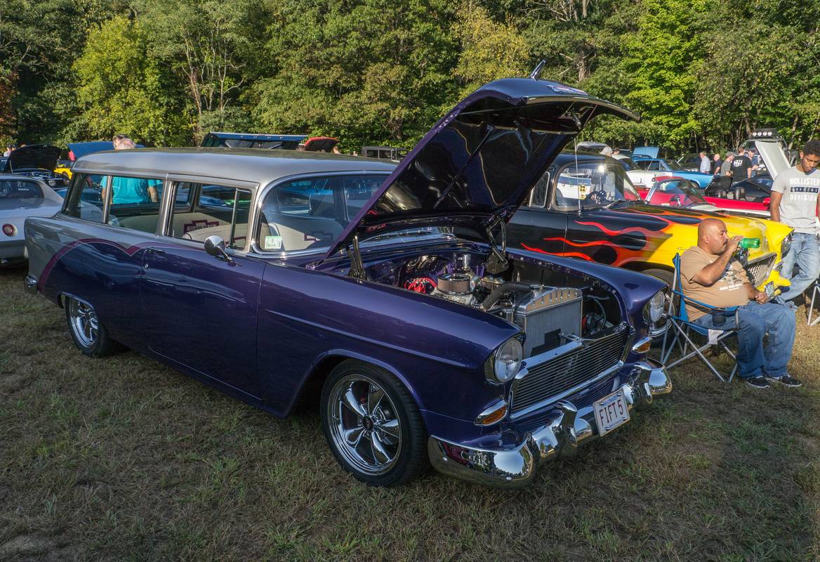 1955 Chevrolet.<br />Sept. 22, 2012 - Antique auto show at Skip's in Merrimac, Massachusetts.