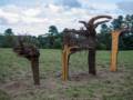 Gordon Przybyla and Damon Jespersen: 'Just a Lark'.<br />Outdoor Sculpture at Maudslay.<br />Sept. 8, 2012 - Maudslay State Park, Newburyport, Massachusetts.