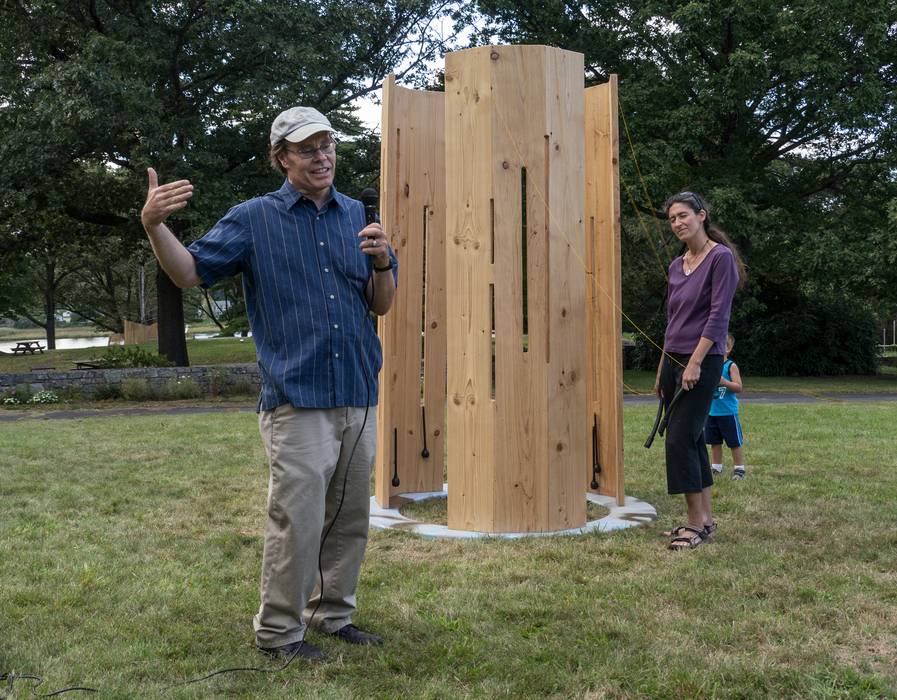 Jay Havighurst: 'Portal'.<br />Outdoor Sculpture at Maudslay.<br />Sept. 8, 2012 - Maudslay State Park, Newburyport, Massachusetts.