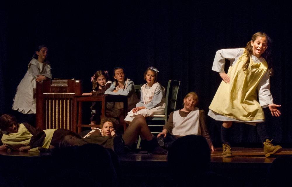 Miranda and others.<br />Performance of Annie Jr.<br />Nov. 3, 2012 - Miscoe Hill School, Mendon, Massachusetts.