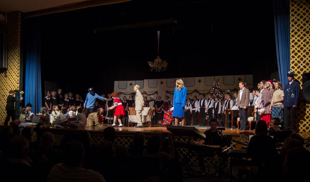 Miranda and others.<br />Performance of Annie Jr.<br />Nov. 3, 2012 - Miscoe Hill School, Mendon, Massachusetts.