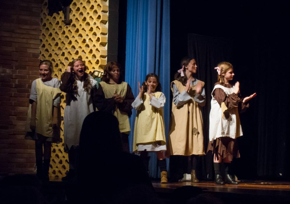 Miranda and others.<br />Performance of Annie Jr.<br />Nov. 3, 2012 - Miscoe Hill School, Mendon, Massachusetts.