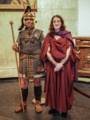 A Roman legionaire and an Irish maiden.<br />Nov. 25, 2012 - Higgins Armory, Worcester, Massachusetts.