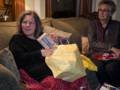 Kathie opening her birthday presents and friend.<br />Dec. 15, 2012 - At Ron and Kathie's in Merrimac, Massachusetts.