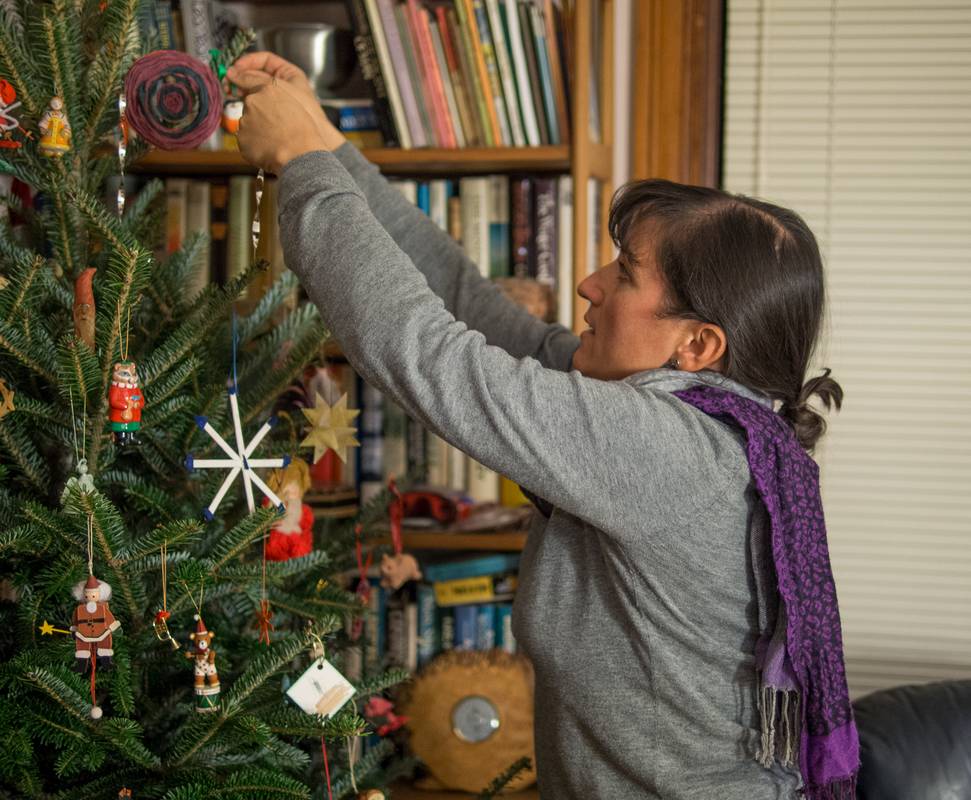 Melody.<br />Joyce and Melody decorating the Christmas tree.<br />Dec. 19, 2012 - Merrimac, Massachusetts.