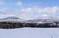 View of Burke Mountain (left) from Bill Magill trail a short distance from the Wildflower Inn.<br />March 5, 2013 - Lyndonville, Vermont.