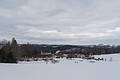The Wildflower Inn complex in the way down form Heaven's Bench.<br />March 6, 2013 - Lyndonville, Vermont.
