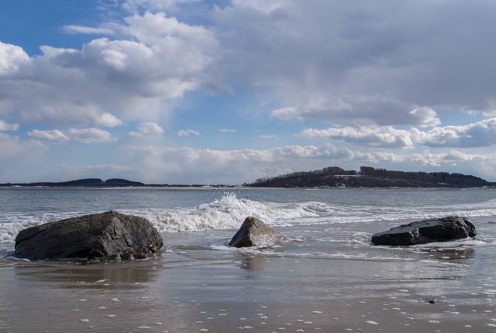 Looking towards Cranes Beach.<br />March 22, 2013 - Sandy Point State Reservation, Plum Island, Massachusetts.