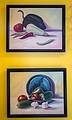 Joyce's paintings on the kitchen wall.<br />March 31 - 2013 - Easter at Paul and Norma's in Tewksbury, Massachusetts.
