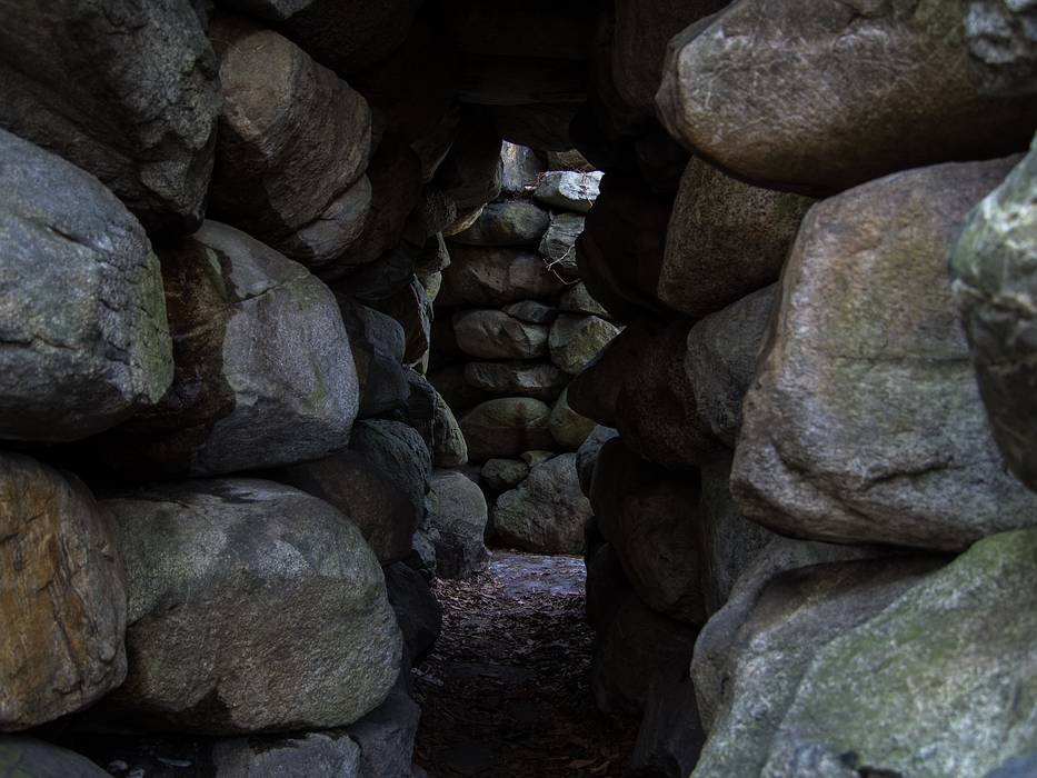 Through the Rockery.<br />Audubon Ipswich River Sanctuary.<br />April 4, 2013 - Topsfield, Massachusetts.