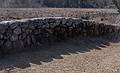 Stone bridge railing and its shasow.<br />Audubon Ipswich River Sanctuary.<br />April 4, 2013 - Topsfield, Massachusetts.
