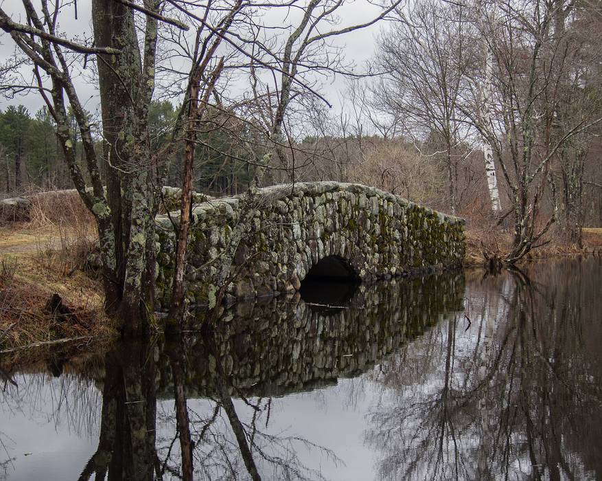 Stone bridge.<br />April 13, 2013 - Audubon Ipswich River Sancturary, Topsfield, Massachusetts.