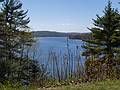 View of the Merrimack River.<br />May 3, 2013 - Maudslay State Park, Newburyport, Massachusetts.