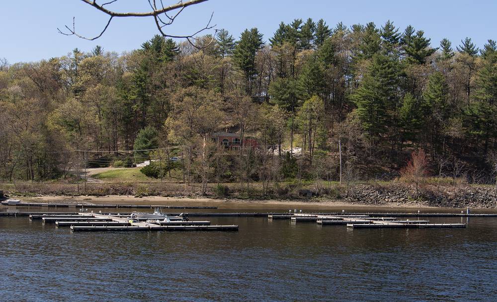 Just installed docks in marina in Amesbury accross the Merrimack River.<br />May 5, 2013 - Maudslay State Park, Newburyport, Massachuetts.