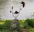Joyce's sculptures on a customer's site.<br />May 26, 2013 - Concord, Massachusetts.