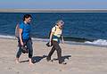 Melody, Joyce and Sati on Chatham Lighthouse Beach.<br />June 20, 2013 - Chatham, Massachusetts.