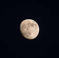 The moon at sunset at Skaket Beach.<br />June 20, 2013 - Orleans, Cape Cod, Massachusetts.