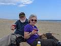 Egils and Joyce on Wood End beach.<br />June 21, 2013 - Provincetown, Cape Cod, Massachusetts.