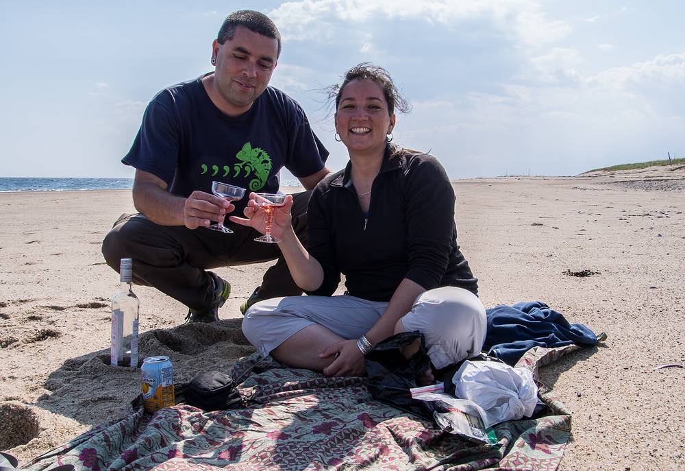 Sati and Melody on Wood End beach.<br />June 21, 2013 - Provincetown, Cape Cod, Massachusetts.