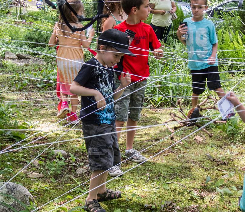 Matthew in the Spider Web Walk.<br />Matthew's 7th birthday party.<br />June 29, 2013 - At Carl and Holly's in Mendon, Massachusetts.