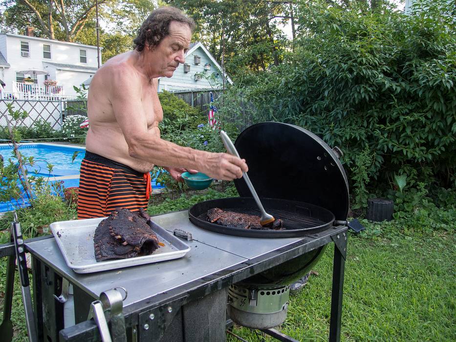 Paul and his famous ribs.<br />July 17, 2013 - At Marie's in Lawrence, Massachusetts.