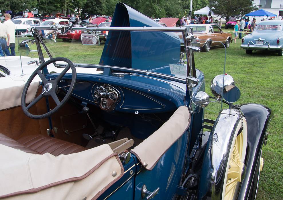 Antique auto show at Skips Snack Bar.<br />Juley 27, 2013 - Merrimac, Massachusetts.