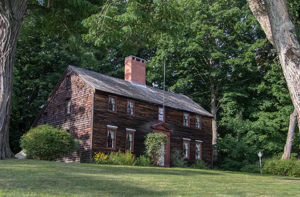 Circa 1735 Old Sawyer House.<br />July 27, 2013 - Merrimac, Massachusetts.