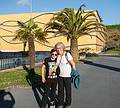 Miranda and Joyce just after landing from an overnight flight from Boston.<br />July 2, 2013 - Ponta Delgada Airport, Sao Miguel, Azores, Portugal.