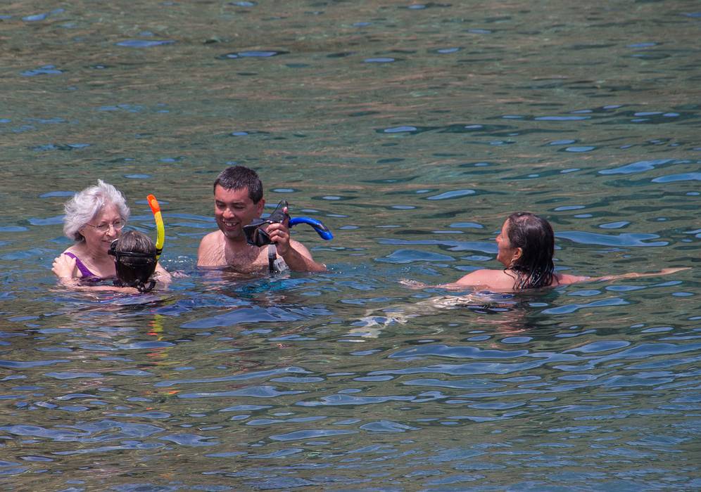Joyce, Miranda, Sati, and Melody.<br />July 10, 2013 - On island off Vila Franca do Campo, Sao Miguel, Azores, Portugal.