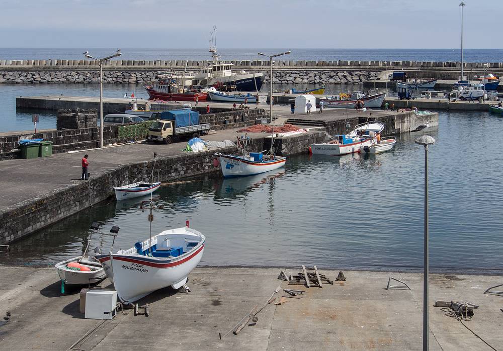 The harbor.<br />July 10, 2013 - Vila Franca do Campo, Sao Miguel, Azores, Portugal.