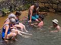 Baiba, Joyce, Miranda, Sati, Melody, and Ronnie.<br />At Poca da Dona Beija hot springs.<br />July 11, 2013 - Furnas, Sao Miguel, Azores, Portugal