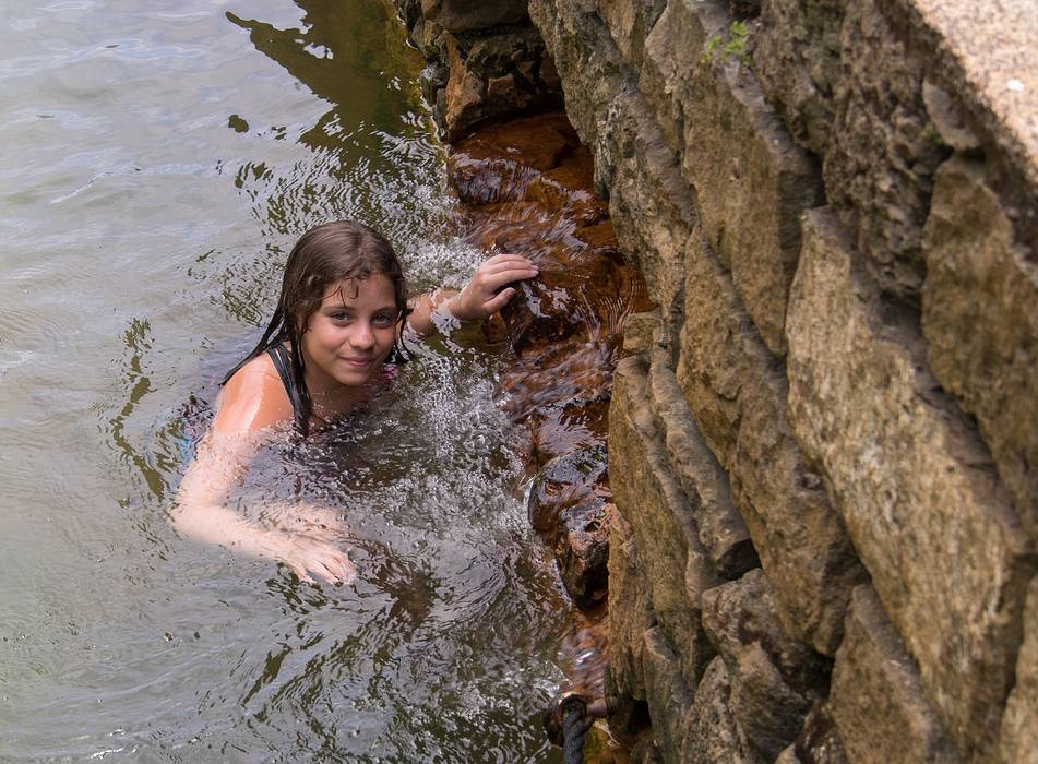 Miranda at Poca da Dona Beija hot springs.<br />July 11, 2013 - Furnas, Sao Miguel, Azores, Portugal