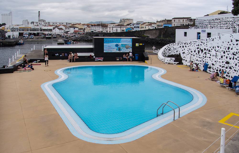 One of the pools in the swimming complex.<br />July 12, 2013 - Lagoa, Sao Miguel, Azores, Portugal.