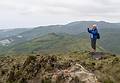 Baiba photographing the scenery.<br />July 12, 2013 - Pico do Fogo, Sao Miguel, Azores, Portugal.