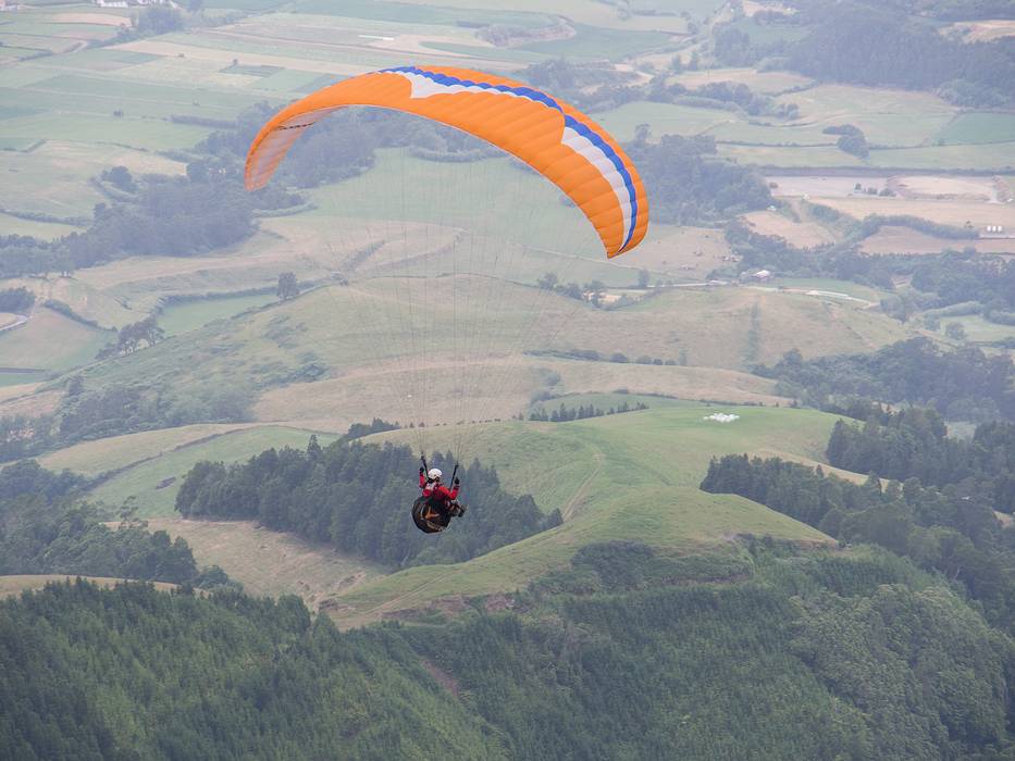 There flies Melody.<br />July 12, 2013 - Pico do Fogo, Sao Miguel, Azores, Portugal.
