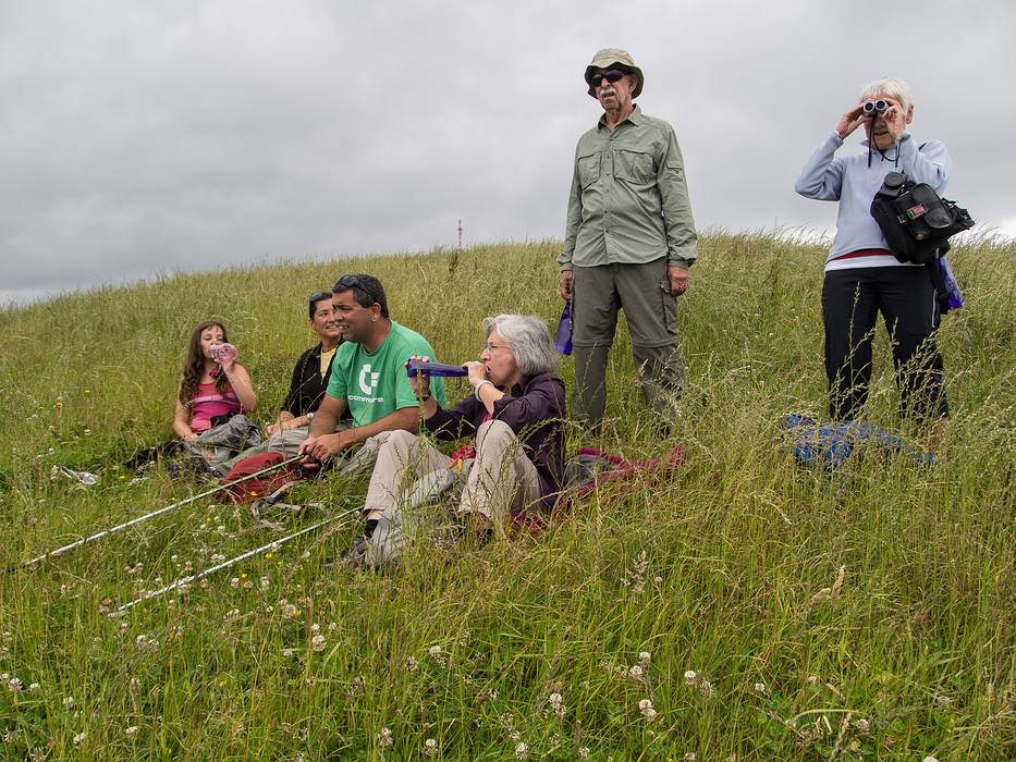Miranda, Melody, Sati, Joyce, Ronnie, and Baiba at our lunch spot.<br />July 13, 2013 - Hike along rim of crater at Sete Cidades, Sao Miguel, Azores, Portugal.